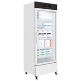 Commercial 15 cu. ft. Medical Pharmacy Refrigerator with Emergency Backup Battery for Alarms in White, UL Listed (KM-PHR-15C)